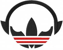 Adidas music embroidery design