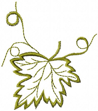 Maple Leaf free machine embroidery design