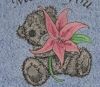 Teddy bear embroidery designs on towels