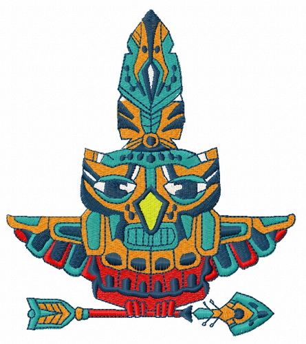 Owl totem 3 machine embroidery design