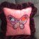 cushion with day and night butterfly embroidery design