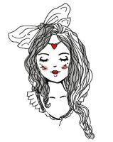 Cute girl 2 embroidery design