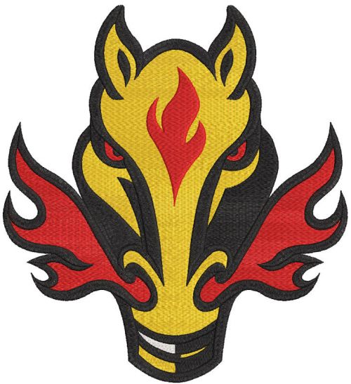 Calgary Flames Alternative logo 2022 embroidery design