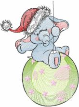 Tattered Christmas circus embroidery design