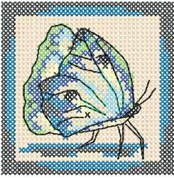 Butterfly cross stitch free embroidery design