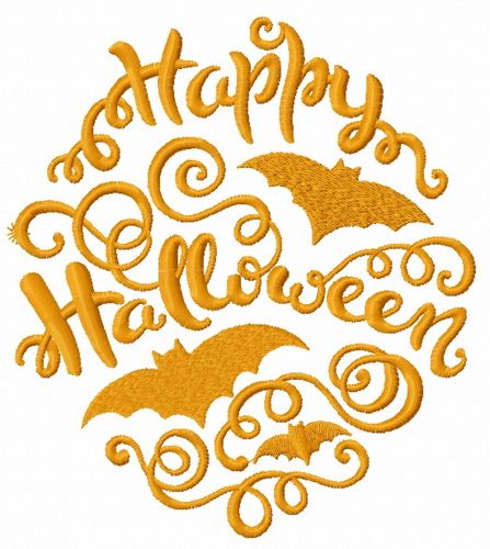 Happy Halloween 2 machine embroidery design