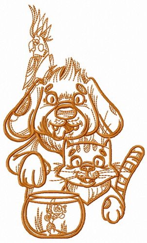My beloved pets machine embroidery design