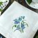 Cotton Napkin with Bluebells embroidery design