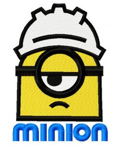 Minion the builder 2 embroidery design