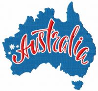 Australia embroidery design