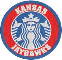 Kansas Jayhawks logo embroidery design
