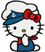 Hello Kitty Marine Suit embroidery design