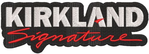 Kirkland Signature logo embroidery design