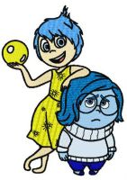 Joy and Sadness 2 embroidery design