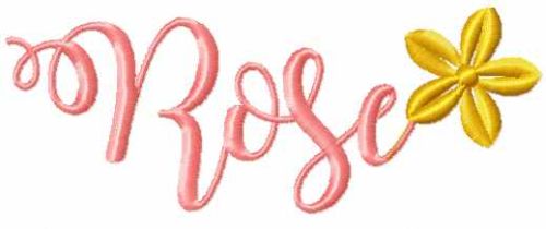 Rose namenfree embroidery design