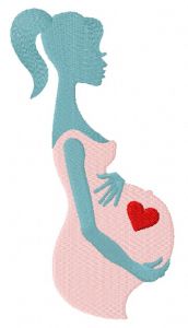 Pregnant 2 embroidery design