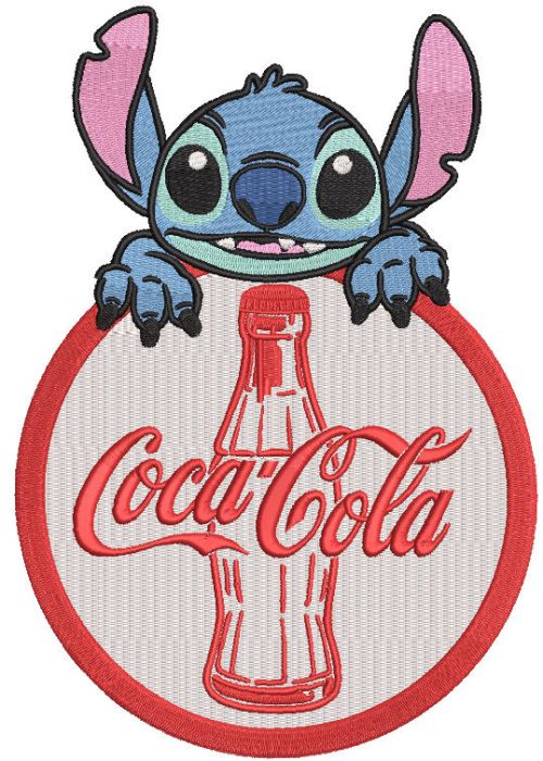 Stitch Coca cola embroidery design