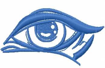 Eye free machine embroidery design