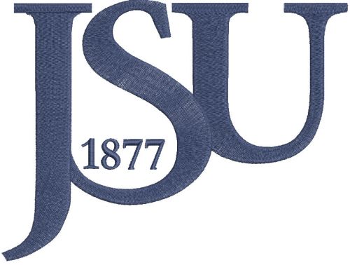 Jackson State University Wordmark logo embroidery design