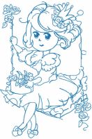 Malvina swing one colored embroidery design