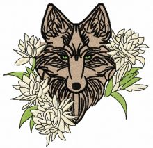 Tribal wolf 8 embroidery design