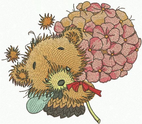 Teddy bear fairy 3 machine embroidery design