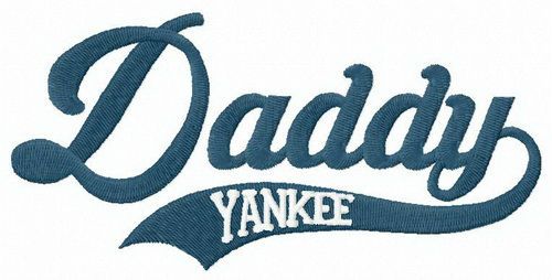 Daddy yankee machine embroidery design