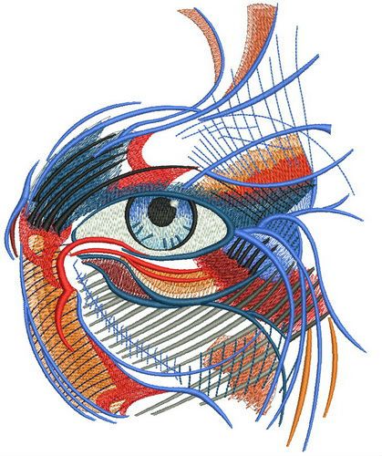 Mystical eye machine embroidery design