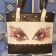 Embroidered bag with fashion eyes design