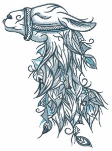 Lama embroidery design