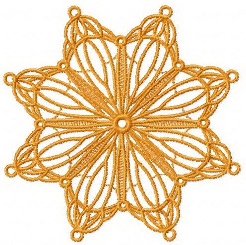 Snowflake 3 machine embroidery design