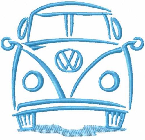 VW Volkswagen Bus free embroidery design