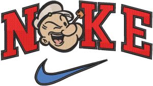 Nike Popeye embroidery design