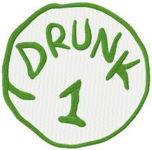 Drunk 1 embroidery design