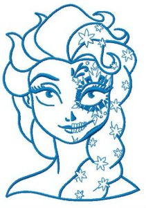 Strange Elsa 3 embroidery design