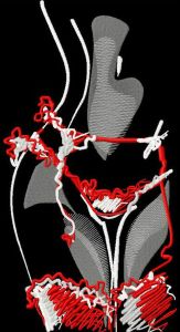 Bad girl 3 embroidery design