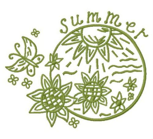 Summer 5 machine embroidery design