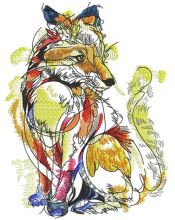 Fox in my dream embroidery design