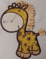 Giraffe free machine embroidery design