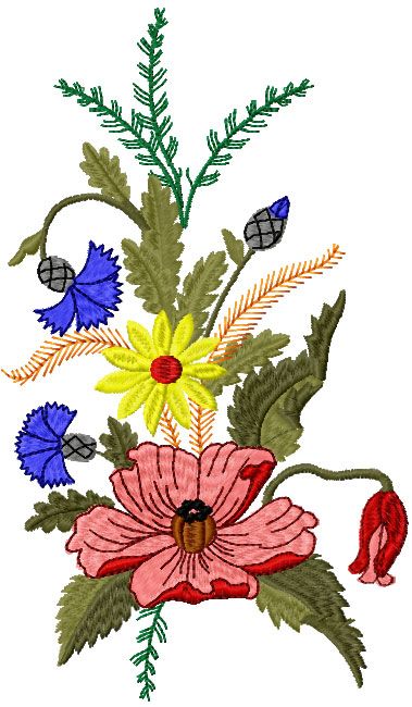 Bouquet free embroidery design