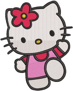 Hello Kitty dancing embroidery design