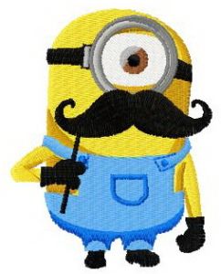 Minion Poirot embroidery design