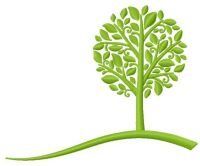 Green tree embroidery design