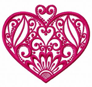 Fancy heart 7 embroidery design