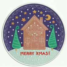 Gingerbread house 14 embroidery design