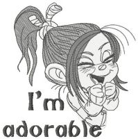 Vanellope sketch 3 embroidery design