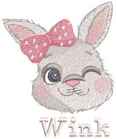Bunny wink free embroidery design