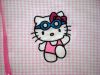 Hello Kitty Swim embroidery design on baby outfit