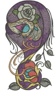 Dead beauty 2 embroidery design