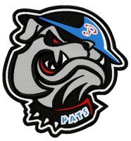 Regina Pats logo embroidery design